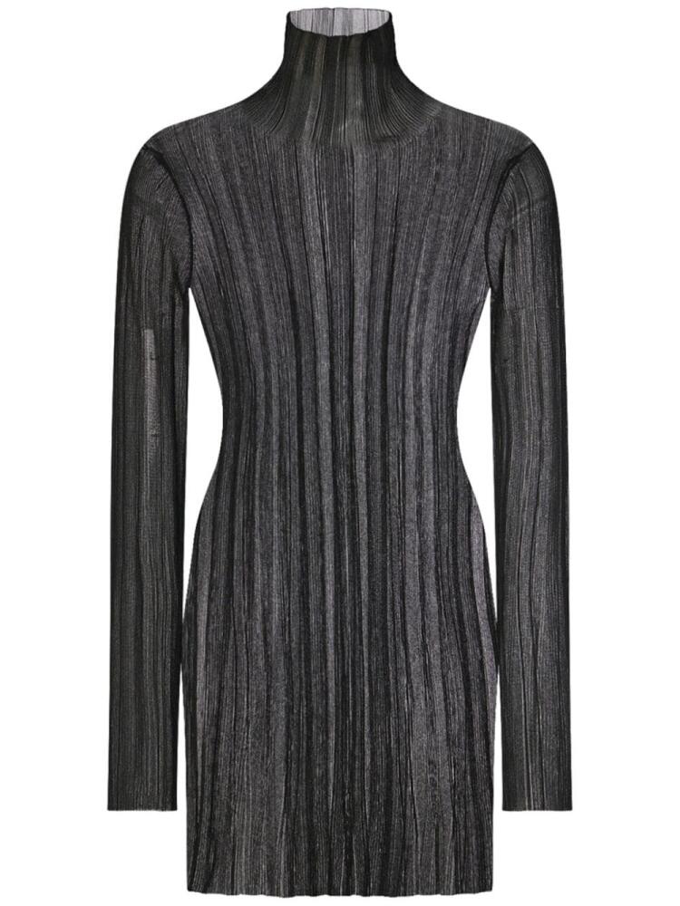 Rosetta Getty sheer plissé dress - Black Cover