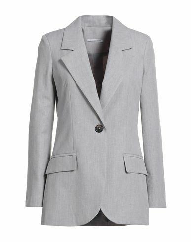 Biancoghiaccio Woman Blazer Light grey Polyester Cover