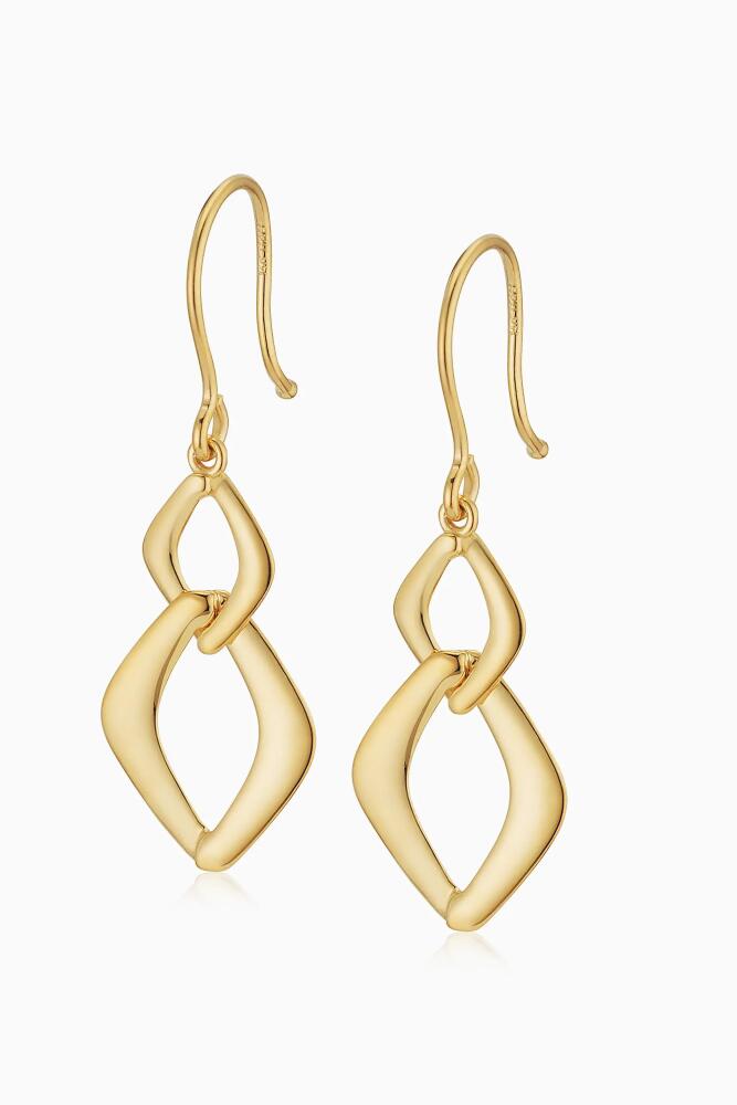 Oradina 14K Yellow Gold Dream Link Drop Earrings Cover