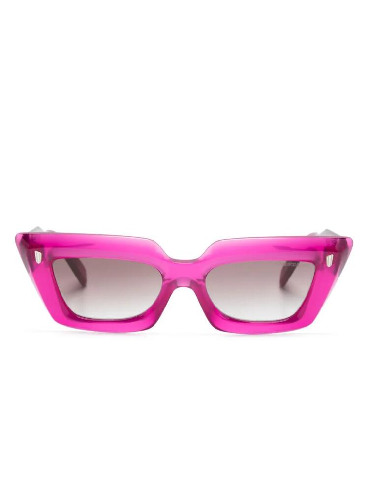 Cutler & Gross logo-lettering rectangle-frame sunglasses - Pink Cover