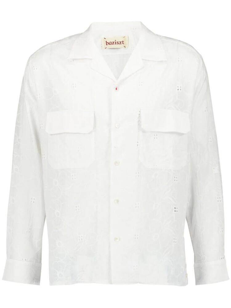 Baziszt Falaise broderie-anglaise shirt - White Cover