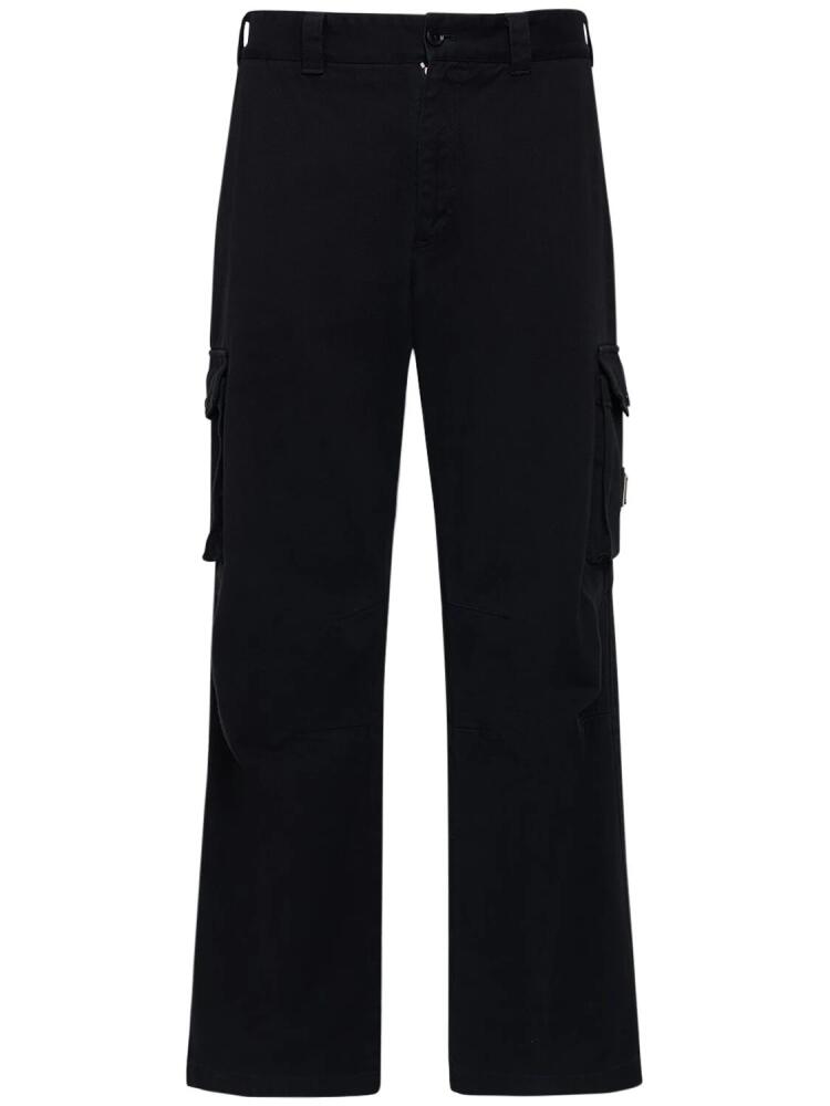 DOLCE & GABBANA Wide Cotton Gabardine Cargo Pants Cover