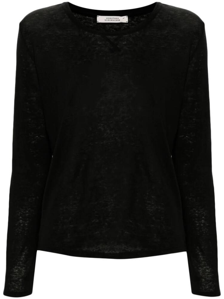 Dorothee Schumacher round-neck hemp top - Black Cover