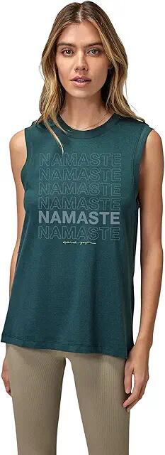 Spiritual Gangster Namaste Irina Muscle Tank (Deep Forest) Women's Clothing Cover