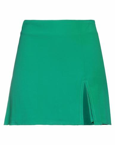 Mar De Margaritas Woman Mini skirt Green Viscose, Polyester Cover