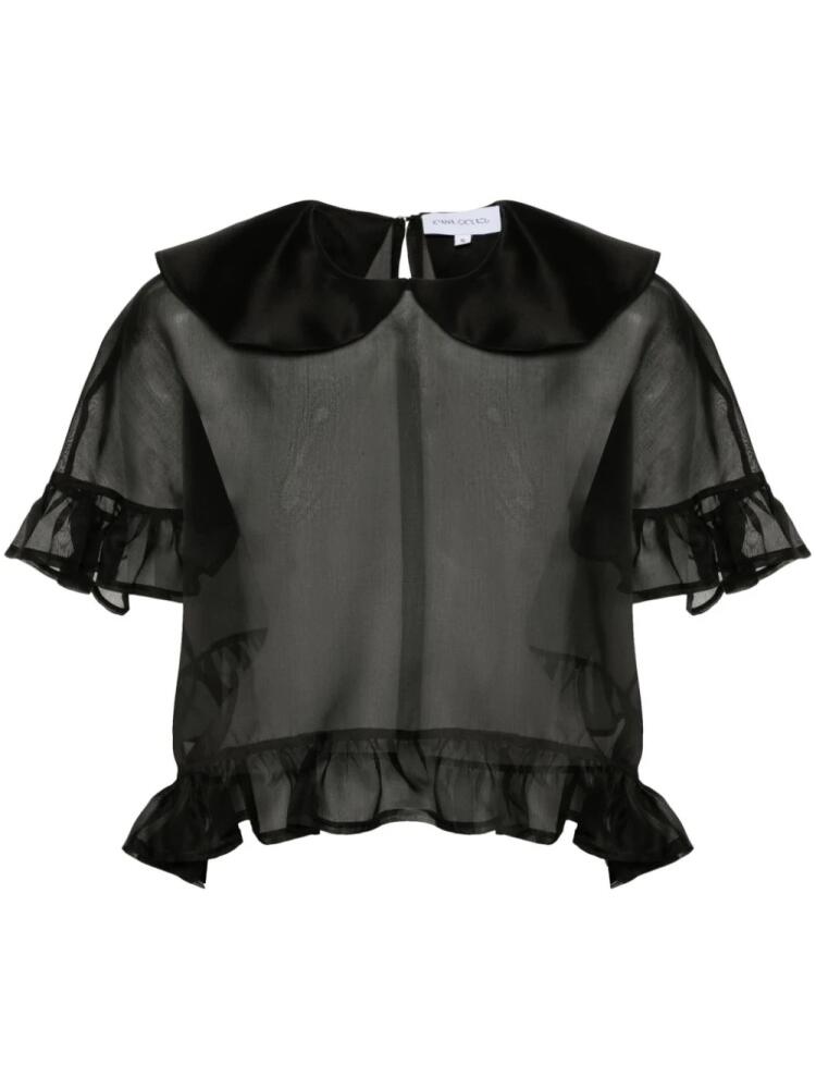 Ioana Ciolacu Dahlia semi-sheer blouse - Black Cover