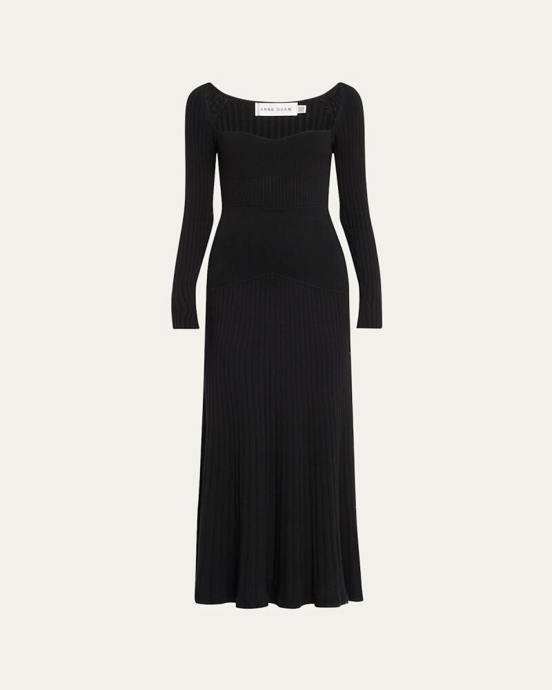 Anna Quan Abigail Ribbed Long-Sleeve Maxi Dress Cover