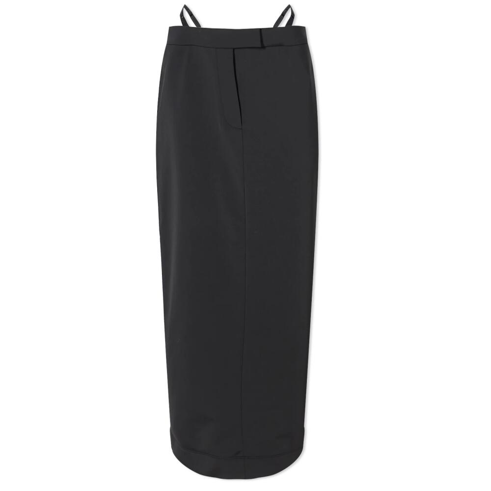 Alexander Wang Women's Fitted Long Skirt With Logo Elastic G String in Black Cover