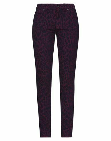 Just Cavalli Woman Jeans Dark purple Cotton, Elastane Cover