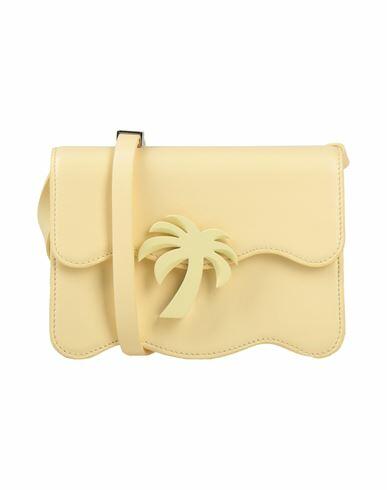 Palm Angels Woman Cross-body bag Yellow Calfskin Cover