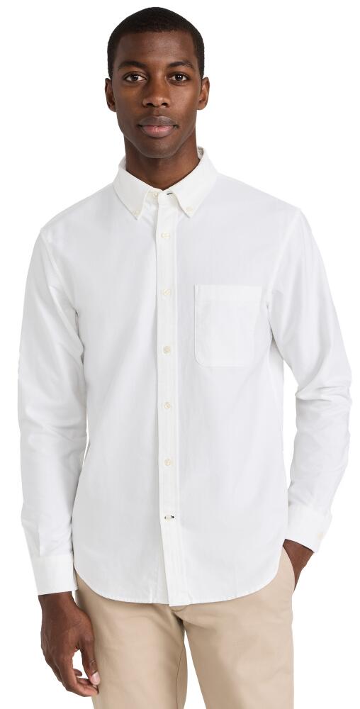 Club Monaco Long Sleeve Solid Oxford Shirt White Cover