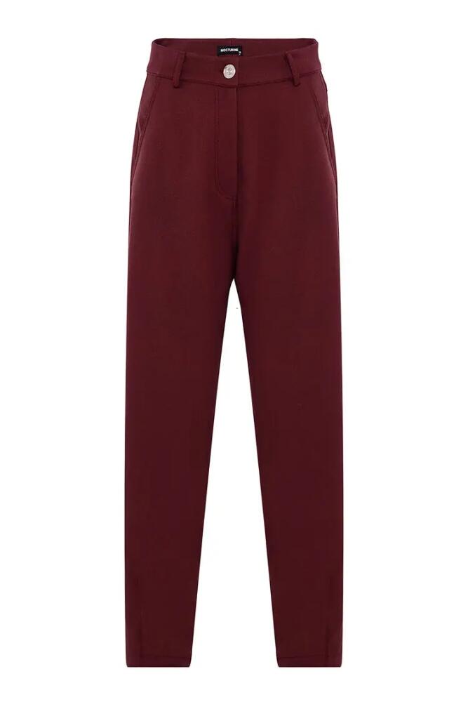 Nocturne Pleated Slouchy Pants in Burgundy Cover