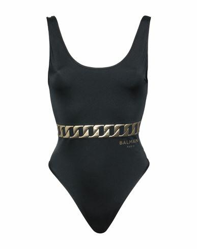 Balmain Woman One-piece swimsuit Black Polyamide, Elastane Cover