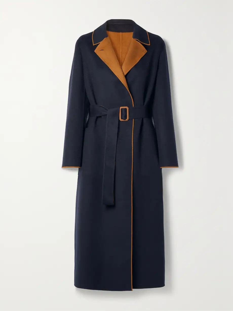 Loro Piana - Reversible Belted Cashmere Coat - Blue Cover