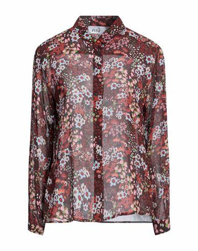 Niū Woman Shirt Burgundy Viscose Cover