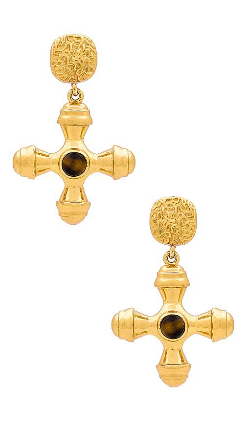 AUREUM Aurora Earrings in Metallic Gold Cover