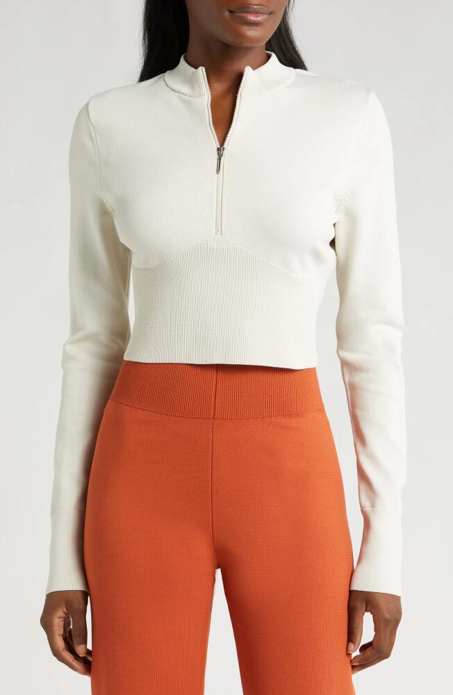 Nike Open Back Crop Sweater in Light Ore Wood Brown/Sail Cover