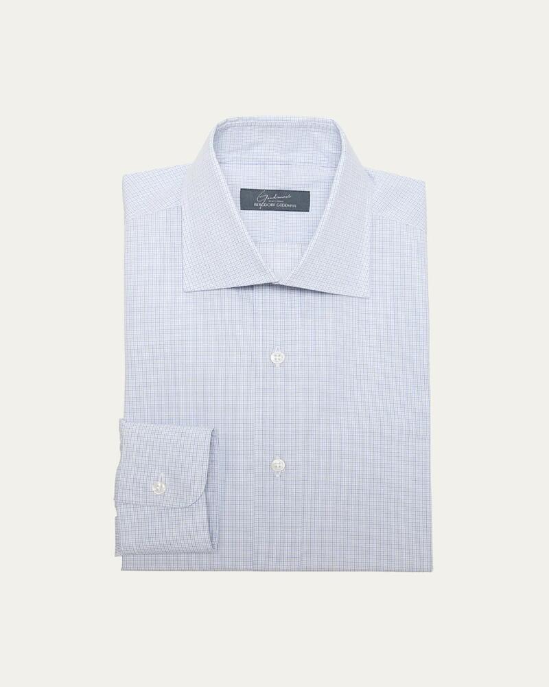 Bergdorf Goodman Men's Micro-Check Cotton Dress Shirt Cover