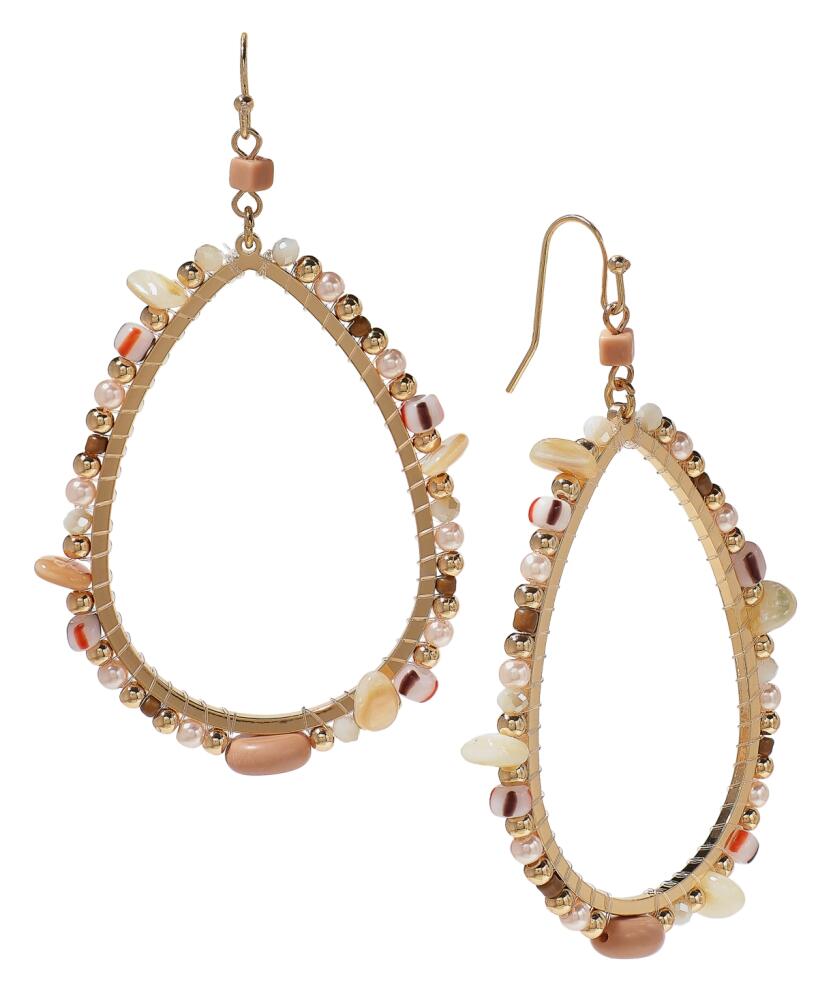 Style & Co Mixed Bead Open Drop Statement Earrings, Created for Macy's - Brown Cover