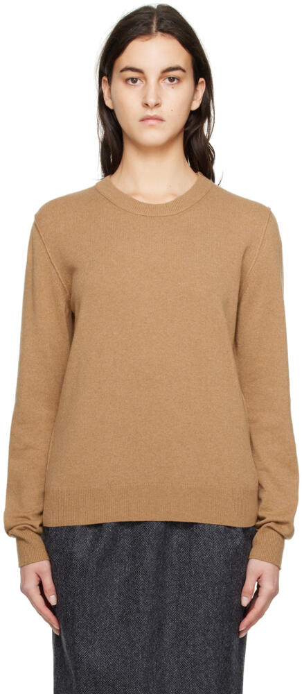 Maison Margiela Tan Crewneck Sweater Cover