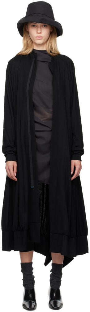 YOHJI YAMAMOTO Black R-Track Maxi Dress Cover