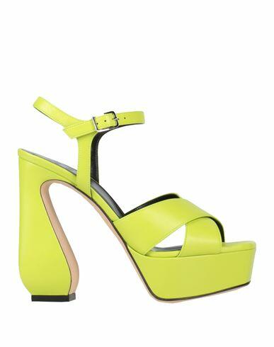 Si Rossi By Sergio Rossi Woman Sandals Yellow Soft Leather Cover