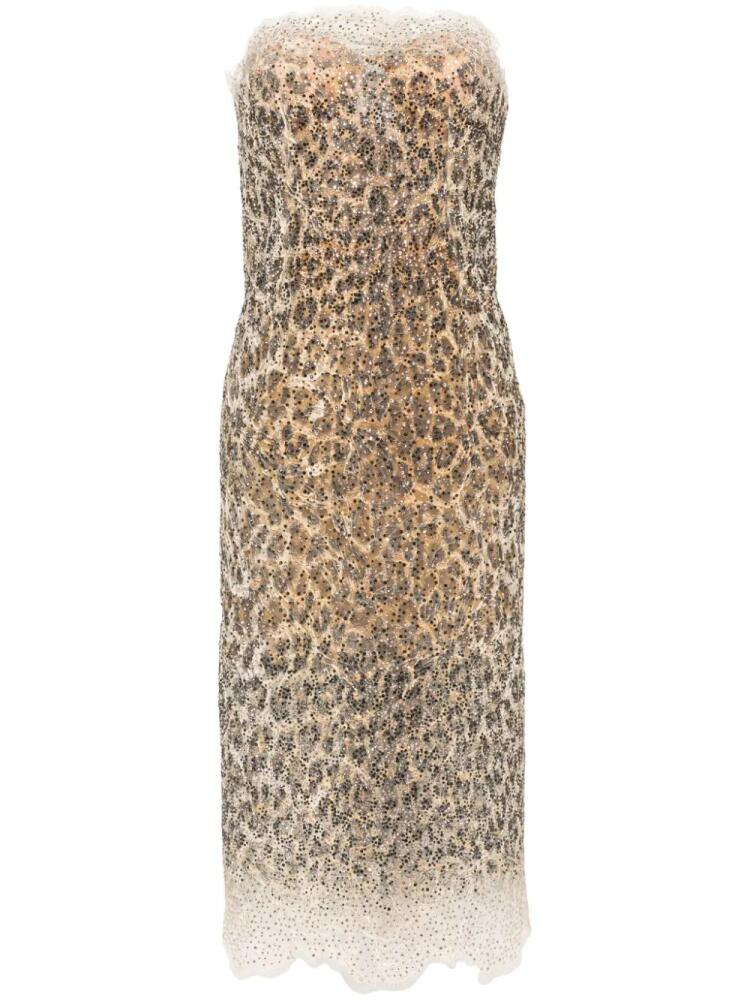 Ermanno Scervino crystal-embellished midi dress - Gold Cover