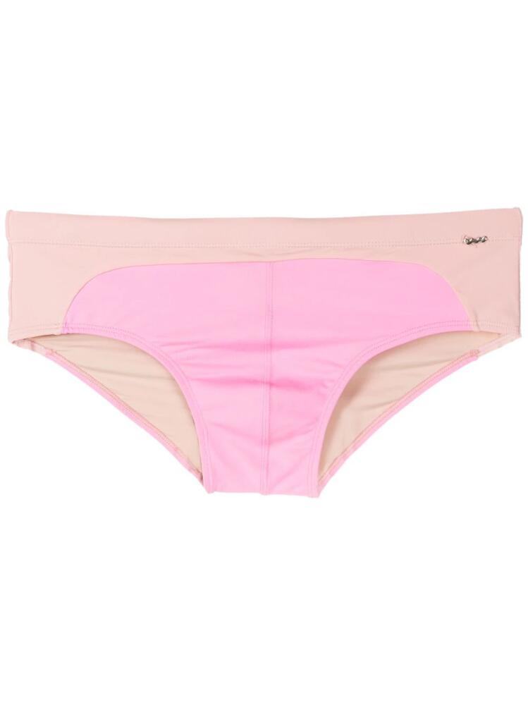 Amir Slama panelled swim trunks - Pink Cover