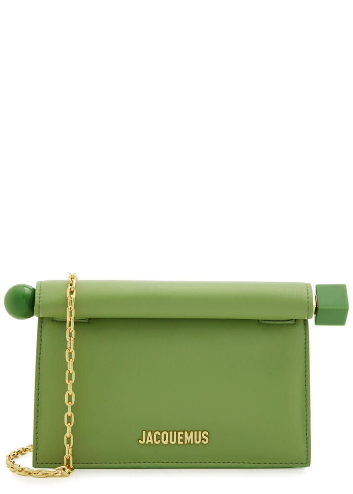 Jacquemus La Petite Pochette Rond Leather Clutch - Green Cover