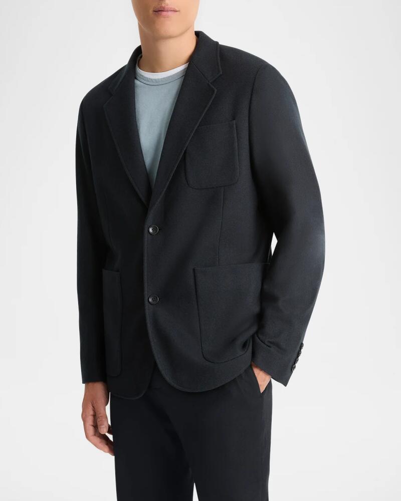 Vince Men's Wool-Blend Solid Blazer Cover