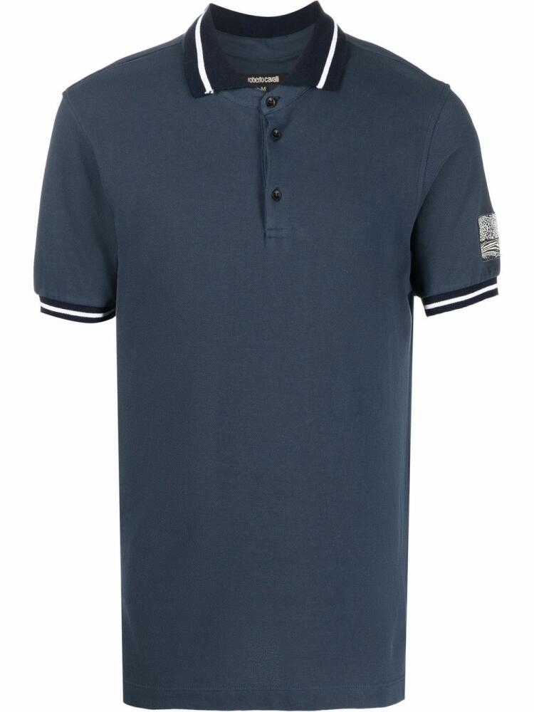 Roberto Cavalli slogan-print polo shirt - 04563 Cover