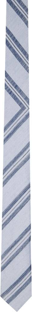 Dries Van Noten Blue Striped Tie Cover