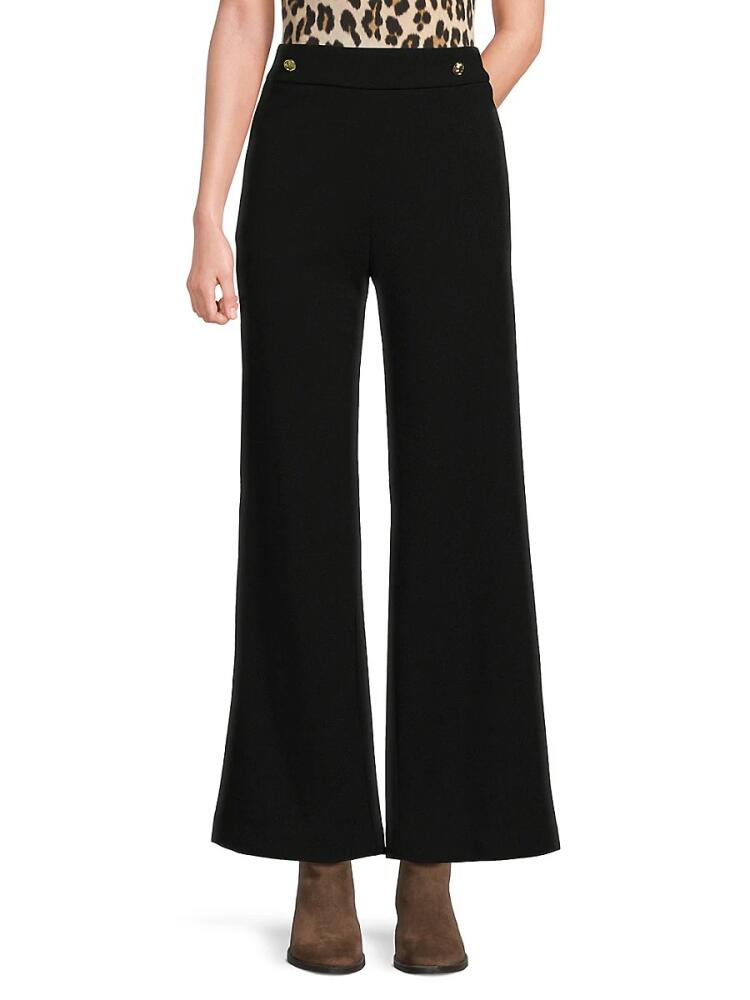 T Tahari Women's High Rise Wide Leg Pants - Black Cover