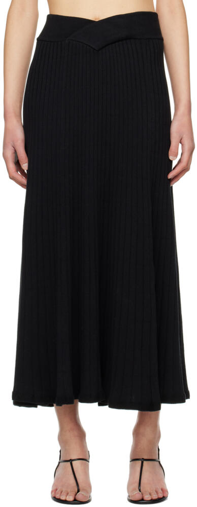 ANNA QUAN Black Celeste Midi Skirt Cover