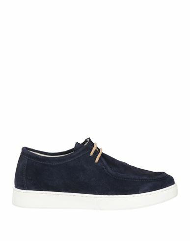 Cafènoir Man Lace-up shoes Navy blue Soft Leather Cover