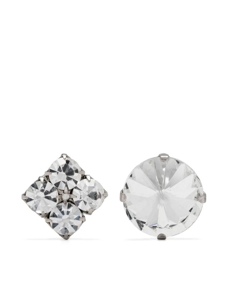 Forte Forte asymmetric crystal stud earrings - Silver Cover