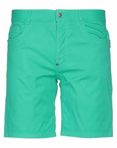 Bikkembergs Man Shorts & Bermuda Shorts Emerald green Cotton, Elastane Cover