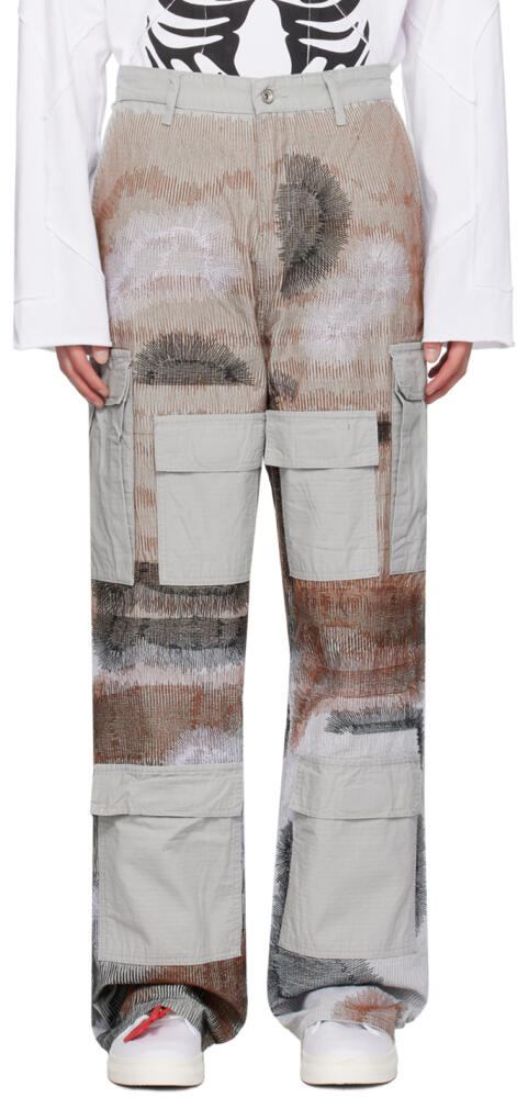 Who Decides War Gray Darning Cargo Pants Cover