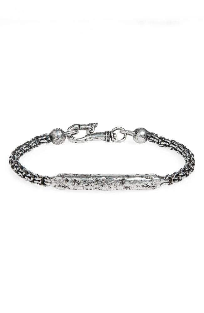 John Varvatos ID Bracelet in Metallic Silver Cover