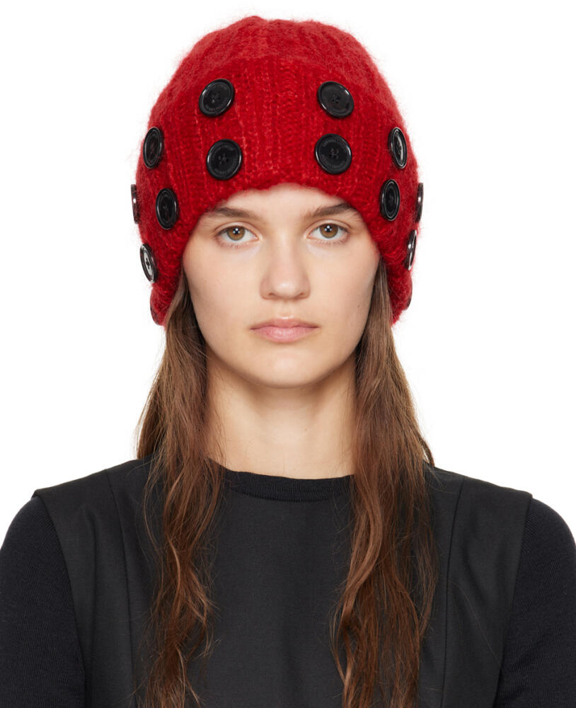 Chopova Lowena Red Starboard Mohair Beanie Cover