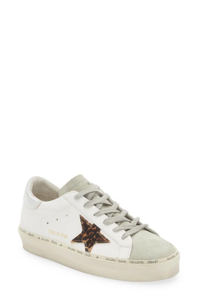 Golden Goose Hi Star Low Top Platform Sneaker in White/Ice/Beige/Silver Cover