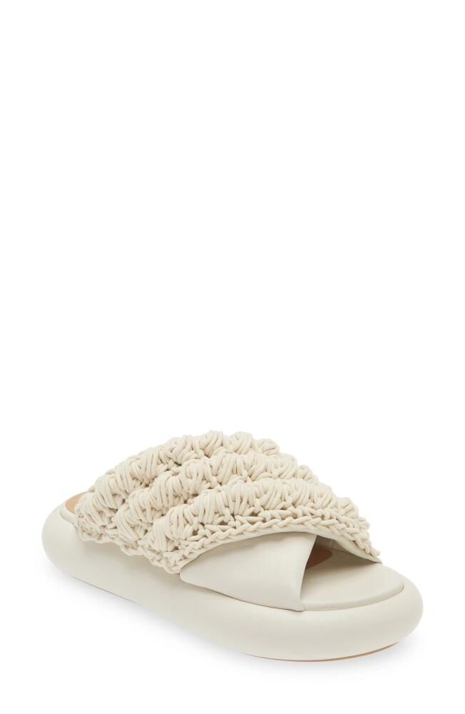 JW Anderson Popcorn Twist Platform Slide Sandal in Natural Cover