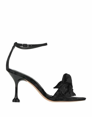 Alexandre Birman Woman Sandals Black Leather, Textile fibers Cover