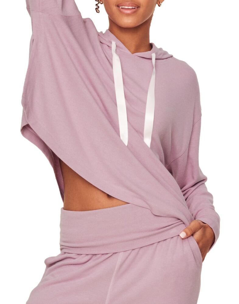 Adore Me Jilianne Cropped Hoodie in Medium Purple Cover