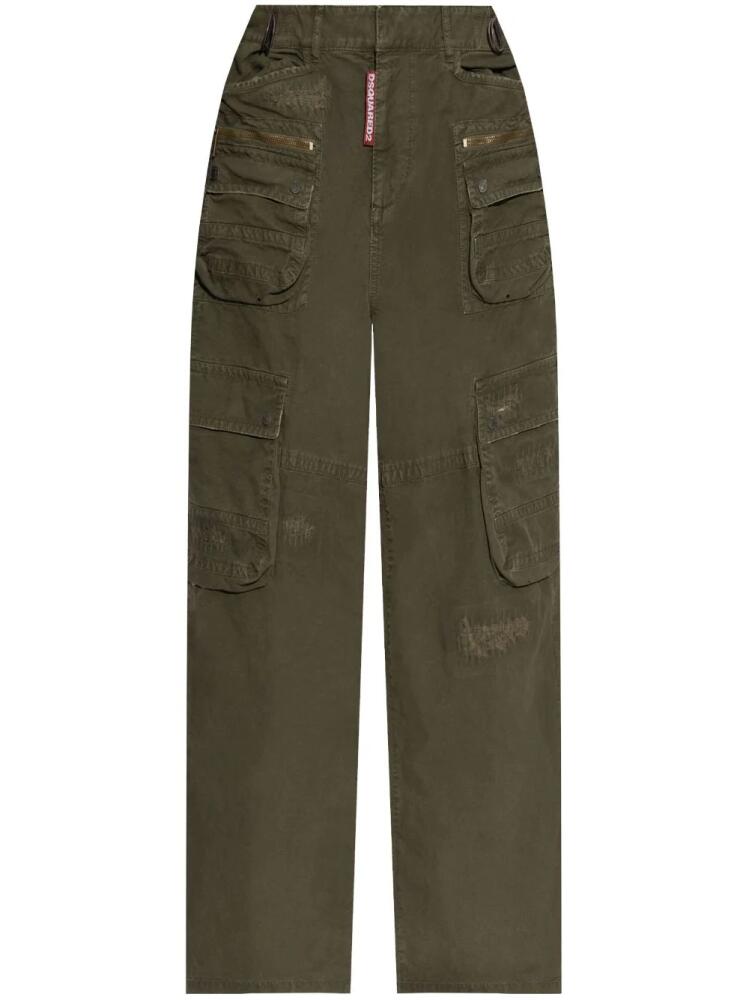 DSQUARED2 mid-rise cotton cargo trousers - Green Cover