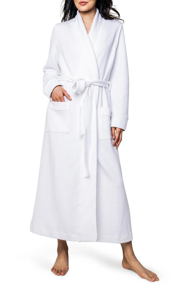 Petite Plume Ophelia Textured Matelassé Robe in White Cover