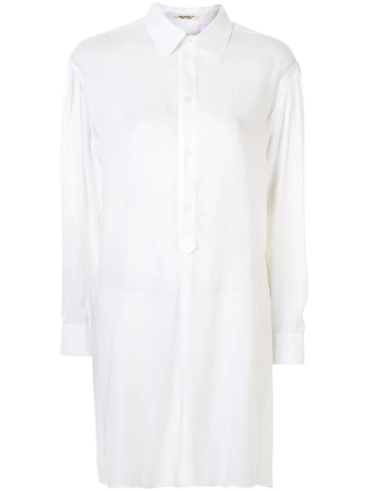 Yohji Yamamoto oversize tunic blouse - White Cover