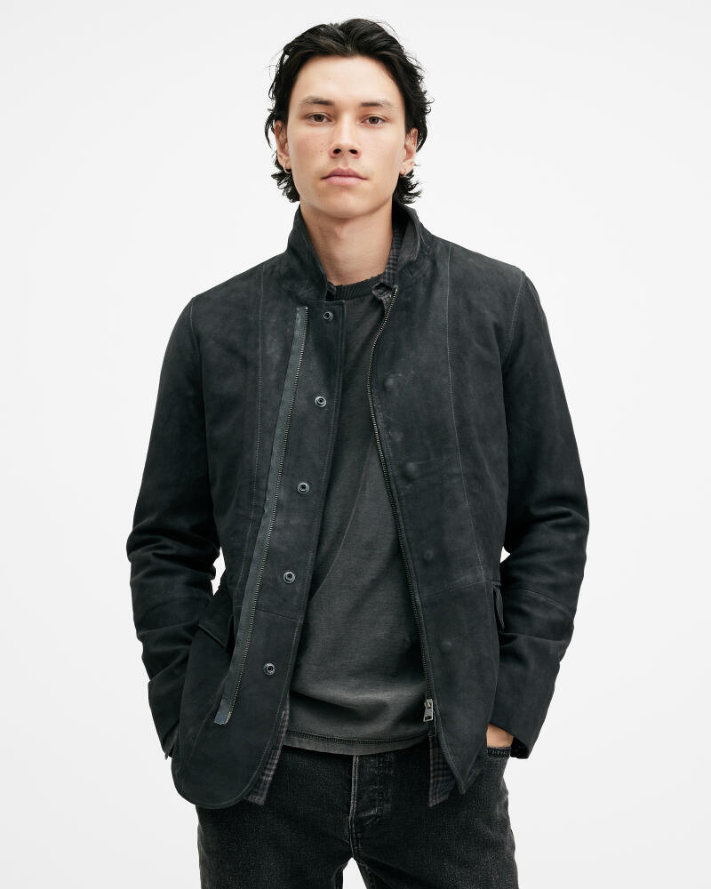 AllSaints Norton 2-In-1 Hooded Suede Blazer Cover