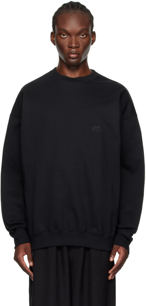 Y-3 Black Bonded-Logo Sweatshirt Cover