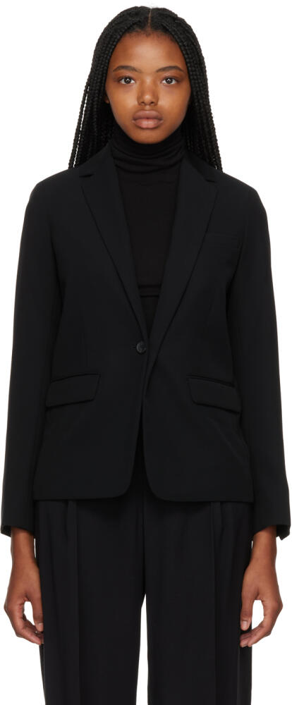 Vince Black Notched Lapel Blazer Cover